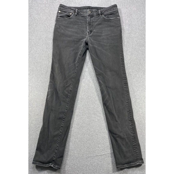 American Eagle Jeans Men 32x33 Gray Next Level Flex Stretch Whiskers Faded Denim - Picture 1 of 14